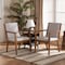 Baxton Studio Theresa Beige Upholstered and Walnut Wood 2-PC Living Room Chair Set 164-10483 - alternate 2
